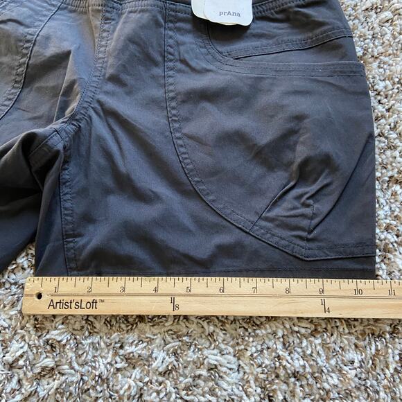 Prana Kanab Short Women's XS Charcoal 5" Inseam Pull On Knit Waistband Pockets - Picture 12 of 13